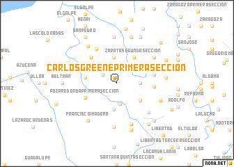 map of Carlos Greene Primera Sección