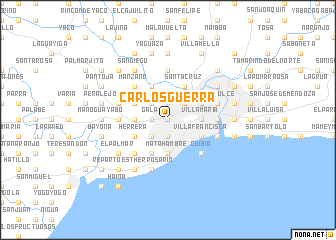 map of Carlos Guerra