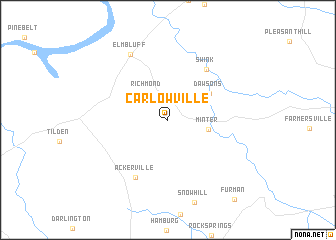 map of Carlowville