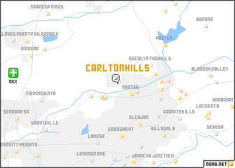 map of Carlton Hills