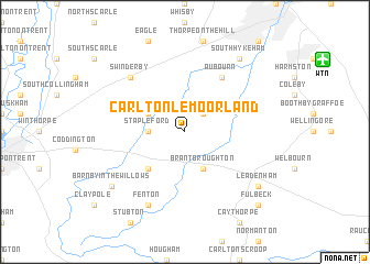 map of Carlton le Moorland