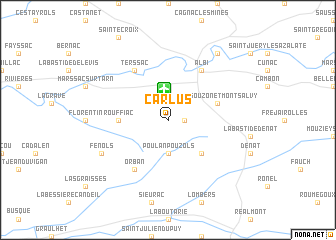 Carlus (France) map - nona.net