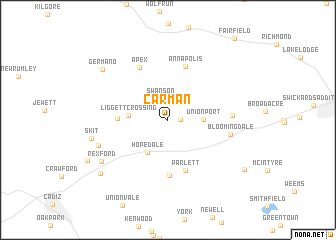 map of Carman