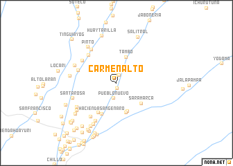 map of Carmen Alto