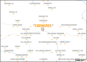 map of Cármenes