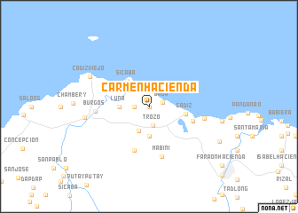 map of Carmen Hacienda