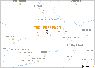 map of Carmen Serdán