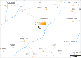 map of Carmen