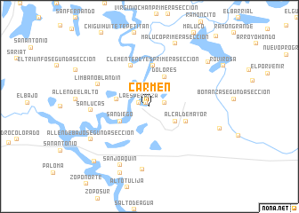 map of Carmen