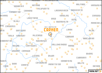 Locmap CARMEN 124.0295X9.7041667X124.3655X9.9441667 