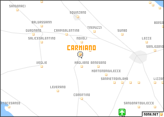 map of Carmiano