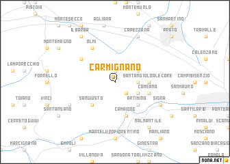 map of Carmignano