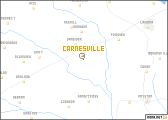 map of Carnesville