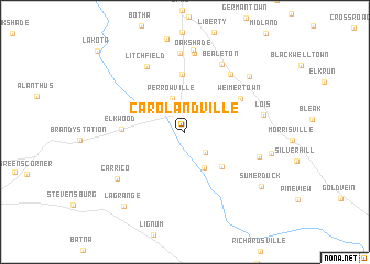 map of Carolandville