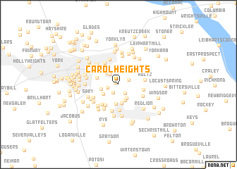 map of Carol Heights