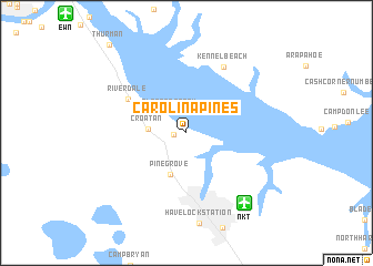 map of Carolina Pines