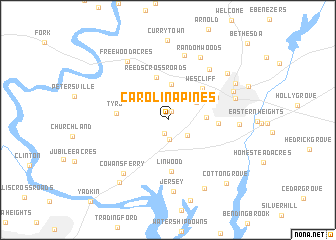 map of Carolina Pines