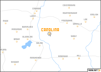 map of Carolina