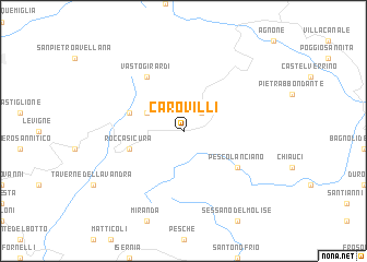 map of Carovilli