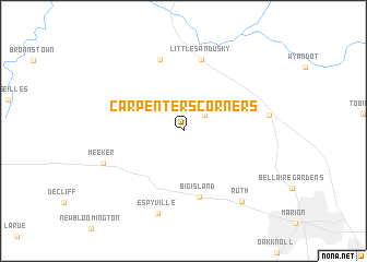 map of Carpenters Corners