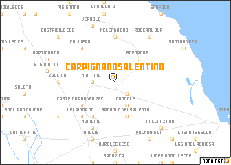 map of Carpignano Salentino