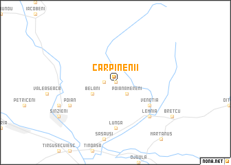 map of Cărpinenii