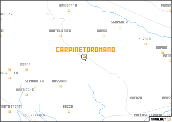 map of Carpineto Romano