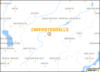 map of Carpineto Sinello