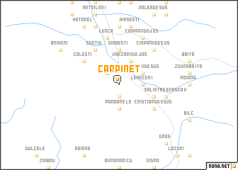 map of Cărpinet