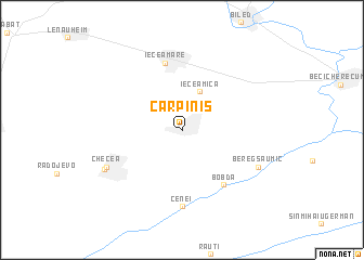 map of Cărpiniş