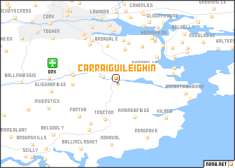 map of Carraig Uí Leighin