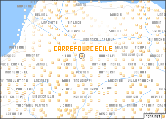 map of Carrefour Cécile