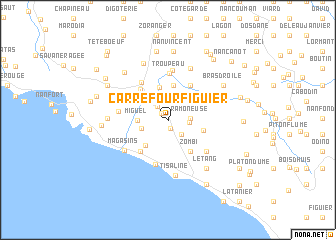 map of Carrefour Figuier