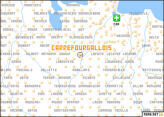 map of Carrefour Gallois