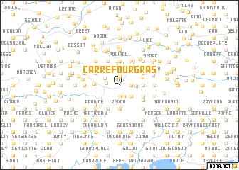 map of Carrefour Gras