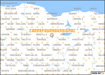 map of Carrefour Moussignac