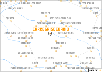 map of Carregais de Baixo