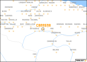 map of Carreña