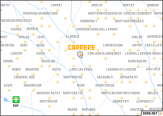 map of Carrère