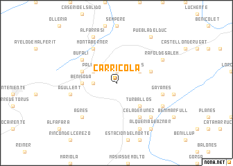 map of Carrícola