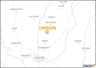 map of Carriere