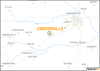 map of Carrier Mills