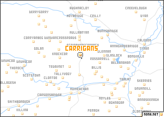 map of Carrigans