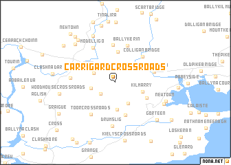 map of Carrigard Cross Roads