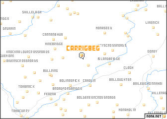 map of Carrigbeg