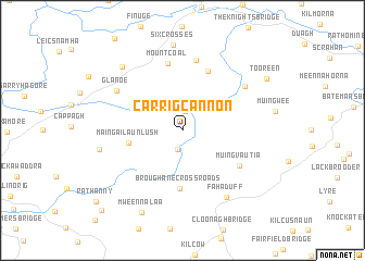 map of Carrigcannon