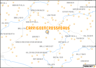 map of Carrigeen Cross Roads