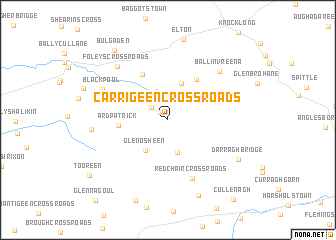 map of Carrigeen Cross Roads
