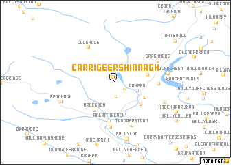 map of Carrigeershinnagh