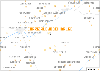 map of Carrizalejo de Hidalgo